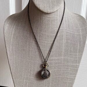 Vintage Paris France Eiffel Tower Travel Metal Pocket Watch - Working!